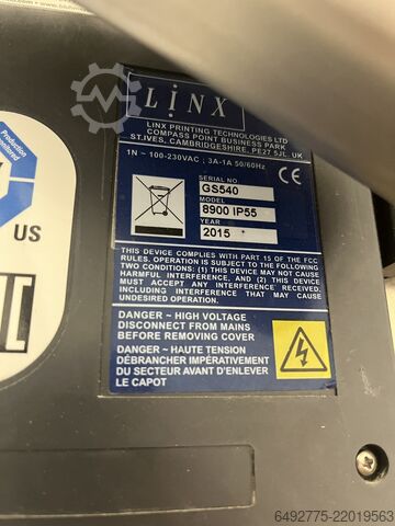 Inkjet printer, continuous inkjet Linx Printing Technologies Limited 8900