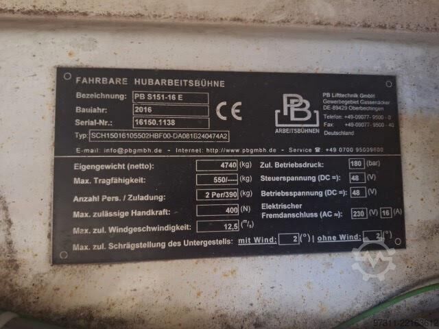 Ascensore a forbice PB S151-16 E