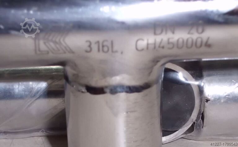 Stainless steel T-piece Edelstahl DN40 / DN20