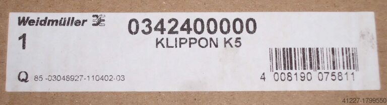 Термінальна коробка Weidmüller Klippon K5