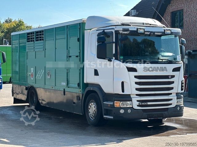 Xe tải chở gia súc SCANIA G400 4x2 1.Stock Menke-Janzen Viehtransporter