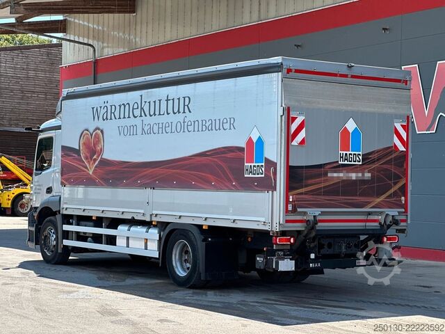 Flatbed truck with tarp MERCEDES-BENZ Actros 1830 4x2 LL Titgemeyer GETO SIDER/LBW/XL