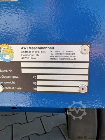 тежка ремарке AWI PDV 8to. 7000 x 2000mm