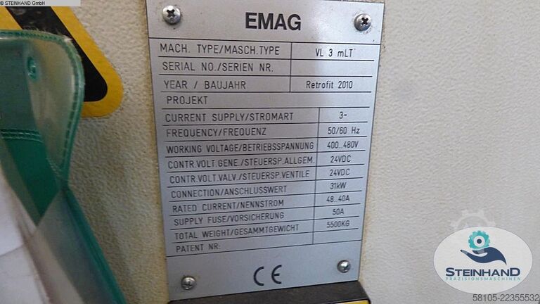 Vertikalni strug EMAG VL 3 mLT