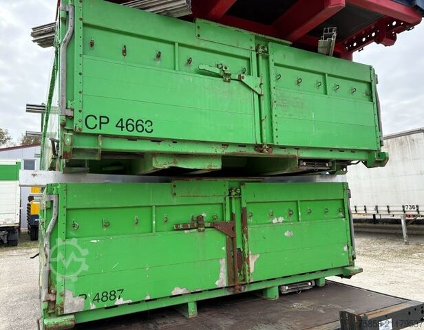 Thùng hoán đổi Krone Baustoff 7,45m Zurringe Bordwände Türen