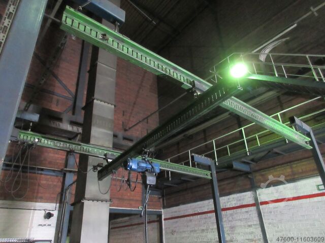 Kranhimmel Kran Hallenkran Kranbahn Stahl KT2000 Portalkran Stützen Stahlbau Maße 5,2 x 3,5m NL 250Kg Stahl Kettenzug