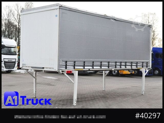 Châssis interchangeable avec plateau et bâche KRONE Wechselbrücke 7,45, Code XL, guter Zustand