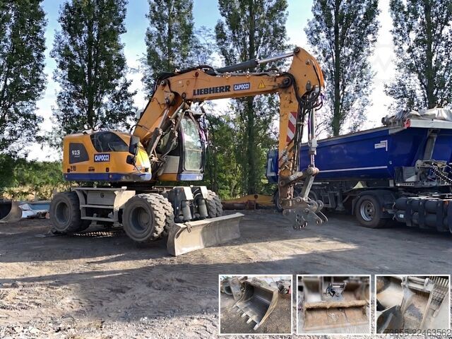 Escavadora sobre rodas Liebherr A913 Compact Litronic with 3 excavator buckets