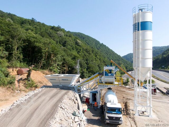 Mobil betongblandningsanläggning PROMAX Mobile Concrete Batching Plant M100-TWN (100m3/h)
