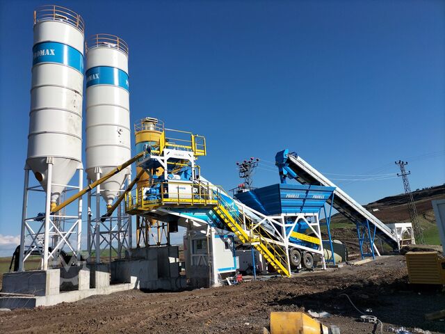 Mobil betongblandningsanläggning PROMAX Mobile Concrete Batching Plant M100-TWN (100m3/h)