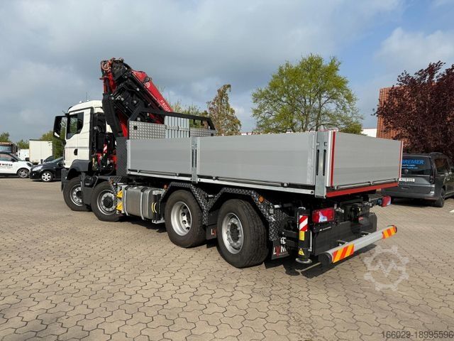 کامیون مسطح MAN 35.520 8x4 Kran Fassi F800, OHNE ABSTÜTZÜBERWACH