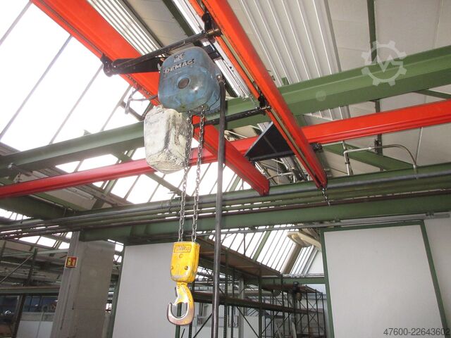 Portaalkraana, sildkraana, hallikraana, kraana Demag Kranhimmel KBK 1000KG Kran KBK 2 II KBK2 11x7m 500Kg PK Kettenzug