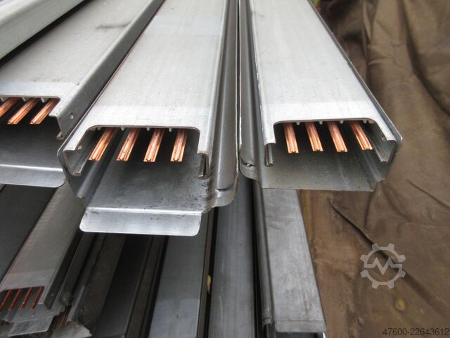 Dẫn điện 40A cầu trục 4+5 cực Gluma Stromschiene Kran Hallenkran Metall Schiene Stromband + Zubehör