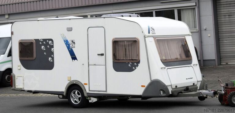房车 KNAUS Eurostar 450 mit Mover und Vorzelt