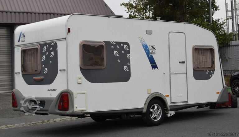 房车 KNAUS Eurostar 450 mit Mover und Vorzelt