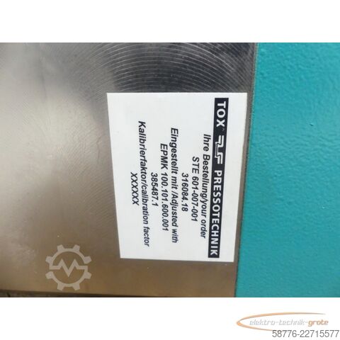 Componente  Tox Pressotechnik STE 601-007-001 / EPMK 100.101.600.001 Spindelhub