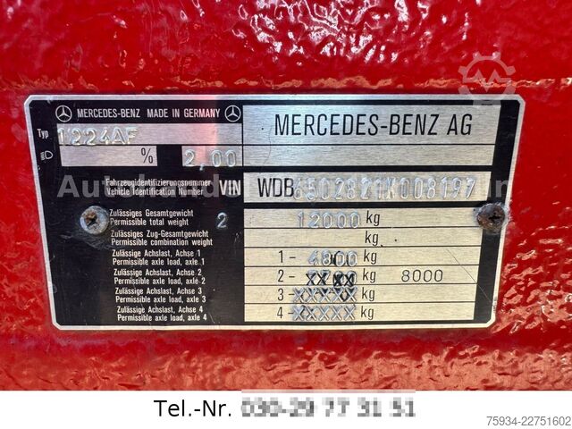 Vakuumtankbil MERCEDES-BENZ SK 1224 AF  TLF 16/25 4x4Tank 2400l orig.18tkm