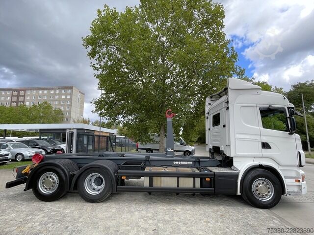 Camião porta-contentores de gancho scania R420 6X2 VDL *KLIMA*LIFT+LENKACHSE*