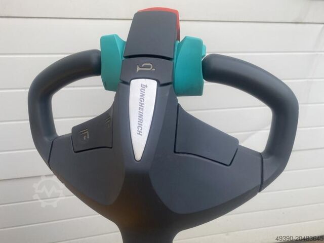 Electric pedestrian stacker, pallet truck, Ameise (brand name for electric pallet trolleys) JUNGHEINRICH EJC 214