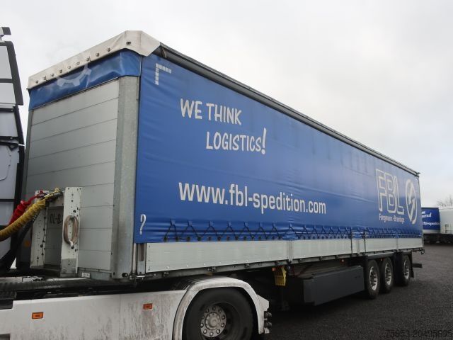 Rơ moóc bán mở với bạt phủ Schmitz Cargobull SCS 24/L-13.62 EB Bordwandsider Staplerhalterung