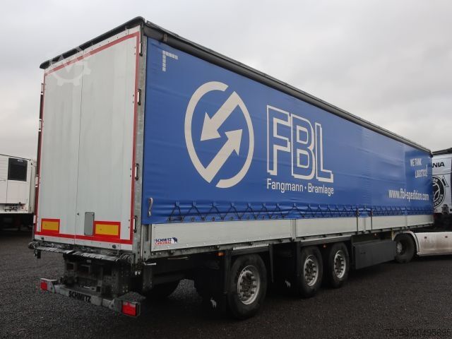 Rơ moóc bán mở với bạt phủ Schmitz Cargobull SCS 24/L-13.62 EB Bordwandsider Staplerhalterung