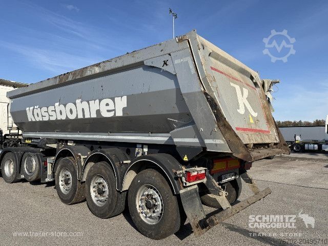 덤프 세미 트레일러 Kässbohrer Tipper Steel half pipe body 27m³