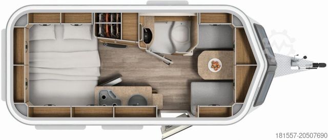 קרוואן HYMER/ERIBA Eriba Touring 530 1.500 Kg, Legend-White Silver