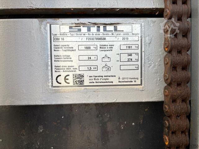VS-22739 Apilador eléctrico triplex Still EXV16 STILL EXV16