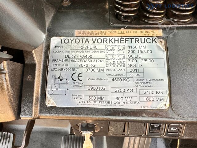 Iekrāvējs Toyota 42-4FD40 / DIESEL / 4500KG / DUPLEX / FO