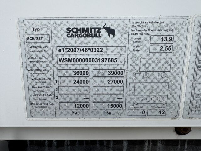 SCS24/L Standard, trục nâng, mái che an toàn Schmitz Cargobull SCS24/L Standard, Liftachse, SafetyRoof