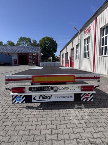 открита полуремарке FLIEGL 2-Achs Mega Plateau Jumbo SZS 290