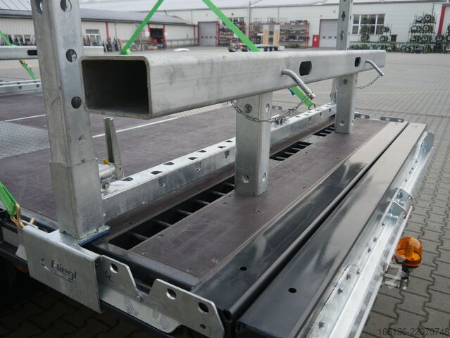 открита полуремарке FLIEGL 2-Achs Mega Plateau Jumbo SZS 290