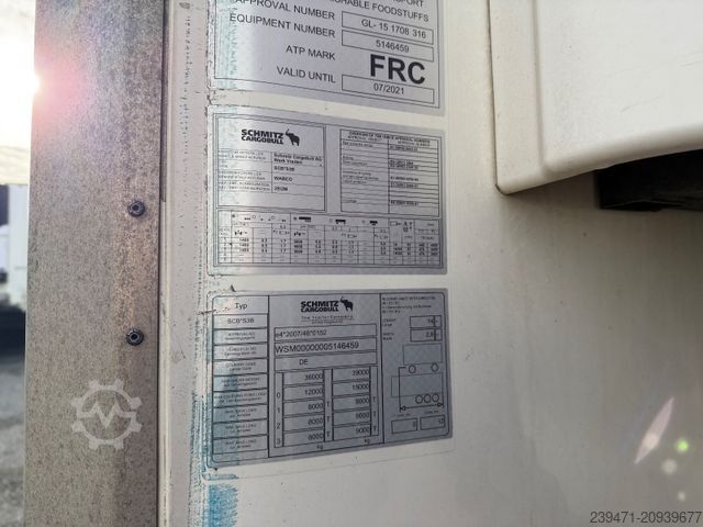 冷蔵セミトレーラー SCHMITZ CARGOBULL SKO 24/L - 13.4 Carrier Vector 1350 Lift