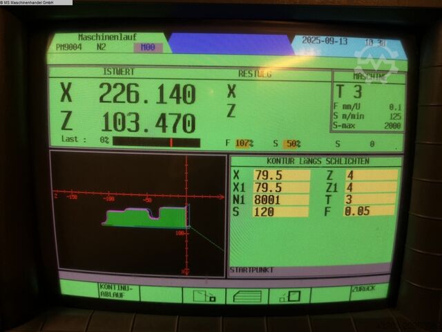 Lathe -  cycle-controlled TOS HU-32 x 750