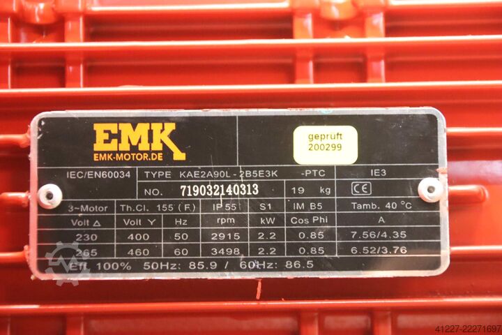 2.2 kW 圧力ブロワー EMK Ø 600 mm  650/560/H760 mm