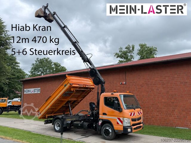 三向翻斗货车 FUSO Canter 7C18 3 S-Kipper /Hiab 055 12m 500 kg FUNK