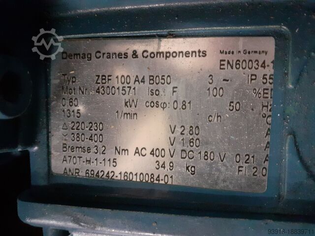 Kranahífa 8 DEMAG Fahrantriebe komplett Kran crane 