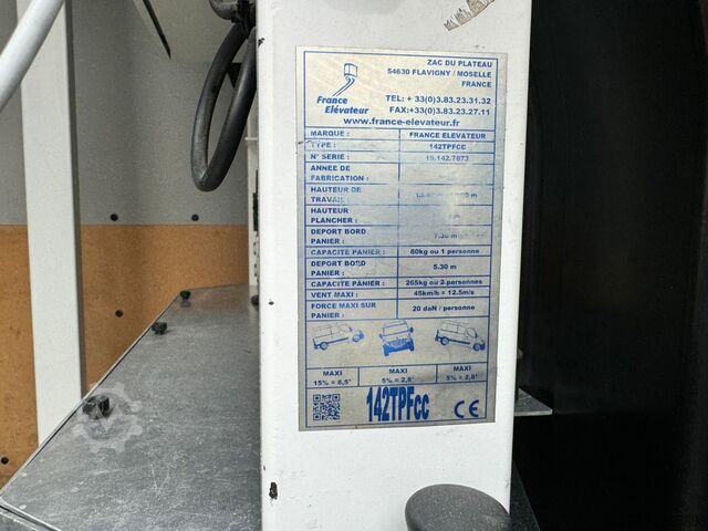 고소 작업 플랫폼 Renault Master Steiger France Elévateur 142 TPFc