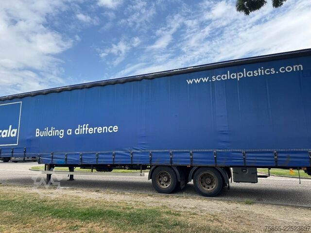 Semi low loader Meert Semi Curtainside / SAF / Double Tires