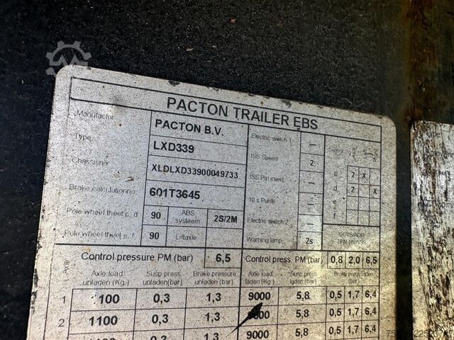 Flatbed Pacton L3-002 Platform / Mega / Discbrakes / NL Trailer