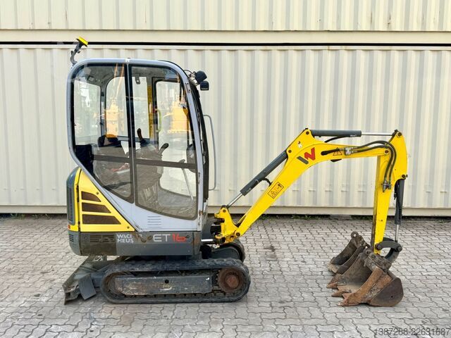 Miniekskavaator WACKER Neuson ET16 / 2019 BJ / 1.520 H / 3x Löffel