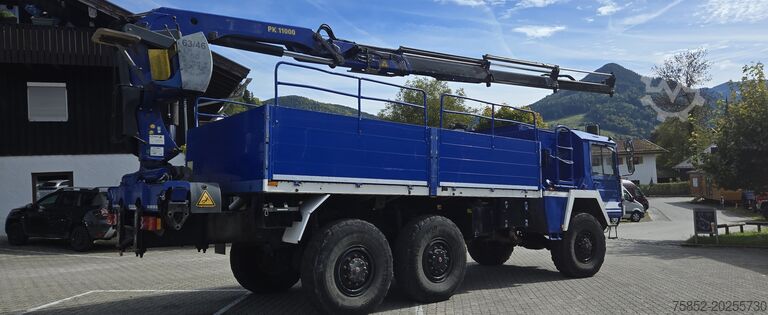 Lastebil med lasteplan (åpen) MAN 7T MIL GL 6x6 KAT1 Palfinger PK 11000 Kr