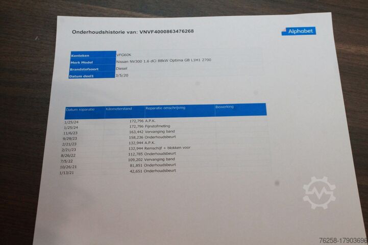 Kola sa kutijama Nissan NV300 1.6 dCi 120PK EURO 6 - Airco - Navi - Cru...