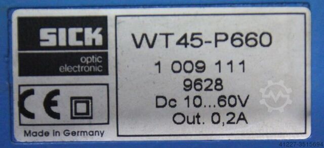 Ретроотражательный фотоэлектрический датчик Sick WT45-P660
