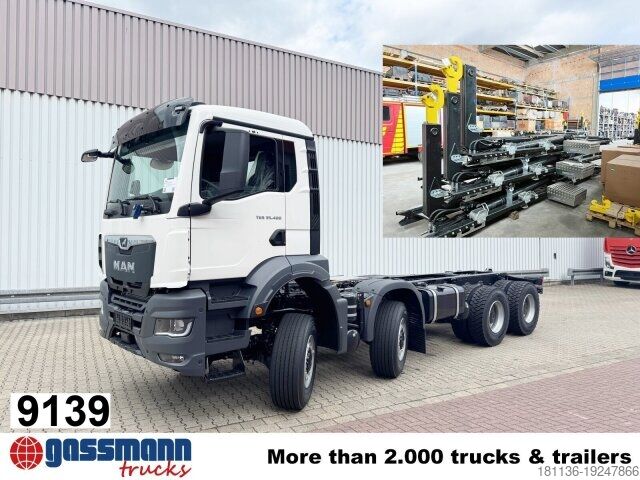 Roll-off-kippi kuorma-auto MAN TGS 35.480 8x8 BB CH, Hohe Bauart, Nebenantrieb