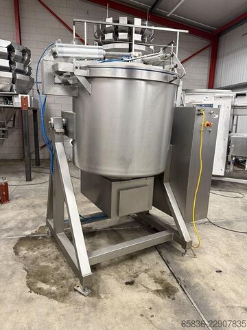 Bollitore di miscelazione ribaltabile in acciaio inox con coperchio pneumatico Unknown 