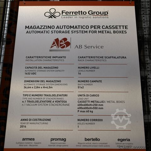 Automatisk lager til kasser fra Promag Ferretto Group