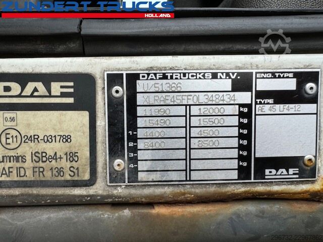Jäähdytetyt/pakastetut kuljetukset DAF FA-LF45 180