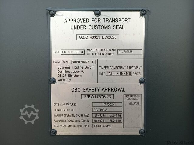 Morski kontejneri Supreme Containerhandel |Neuwertig 20-Fuß Container Lagercontainer NÜRNBERG