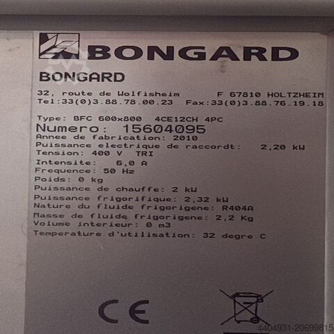 Cámara de fermentación BFC 600×800 Bongard BFC 600×800